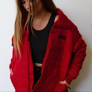 Vintage Harley Davidson Red Puffer Jacket